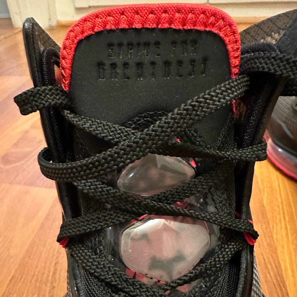 Nike LeBron 19 'Bred' CZ0203-001, Black/Red, Size US 10.5 - Picture 8 of 12